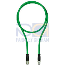 Connection cable PUR green RAL6018 Ethernet Cat5e shielded 8-pin