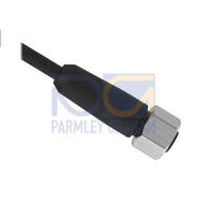 Cordset: Single Ended M12, 5-pin Straight Female, 5 m (16.4 ft) 5x22 Black PVC Jacket, PVC Black, 316 Stainless Steel Coupling Nut