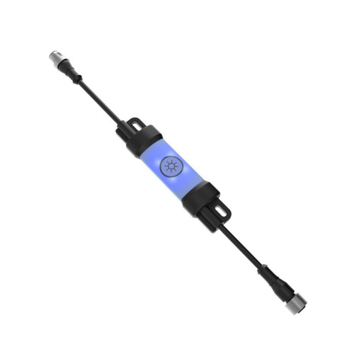 LC15T Light Controller, 3-Color Touch Sensor, Voltage: 10-30 V dc, 4 A, Environmental Rating: IP66, IP67, Colors: Red Blue Green, 3-Wire PWM Control, 150 (6 in) 4-pin M12 Male-Female PVC Pigtail QDs