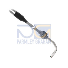 Plastic Fiber, Diffuse Reflective, Core Dia.: 1, Fiber Length 1 m, Thread, Angle, SteelSkin, TMB5 Termination
