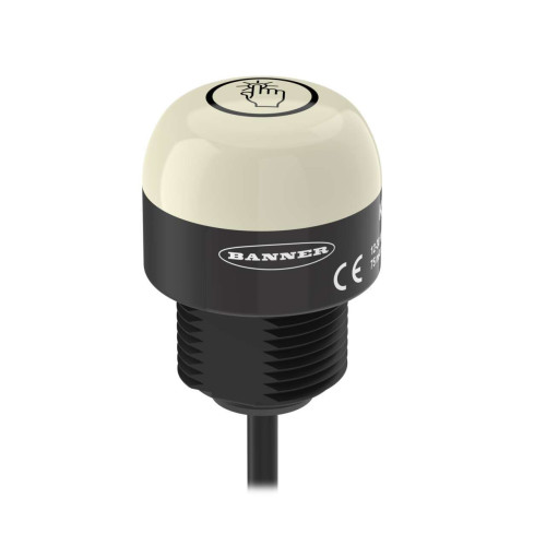K30 Series EZ-LIGHT: 2-Color Touch Sensor Gen 2, Touch Light Overrides Job Light, Voltage: 12-30 V dc, Housing: Polycarbonate, IP67 IP69K, Input: PNP (NO), Colors: Green Red, 2 m (6.5 ft) PVC Cable