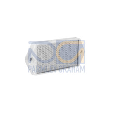 Retroreflective Target: Rectangular 100 x 55, Reflectivity Factor: 1.5, Max. Temp.= 50 degrees C, Plastic - two holes and adhesive back for mounting