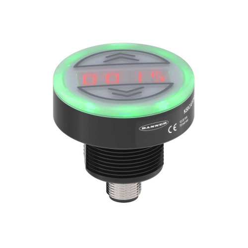 K50 Pro Compact Touch with IO-Link, Polycarbonate, 18-30 V dc, IP67 IP69K, 4 Digit 7 Segment LED Display, Multicolor, 4-pin M12 Integral QD