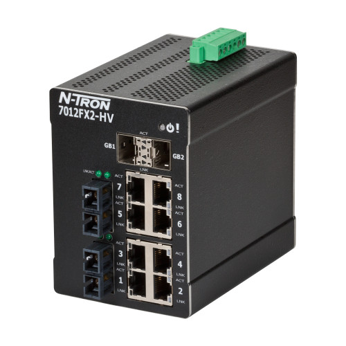 7012FX2 HV Managed Industrial Ethernet Switch, SC 15km