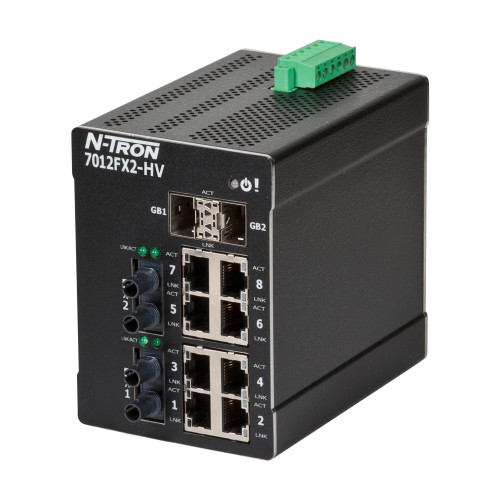 7012FX2 HV Managed Industrial Ethernet Switch, ST 80km