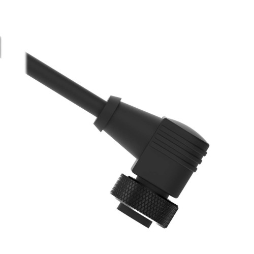Mini-style QD Cable, 3-pin Female Pin-out Right-Angle, 2 m Length, Nylon Coupling Nut