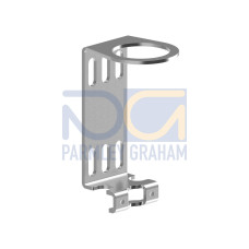 EZ-SCREEN Low Profile Accessory Bracket: Mute Lamp, Use with LPA-MBK-11, Includes One Bracket, Rotation: 360 Degrees, 14 ga Steel, Black Zinc Plated