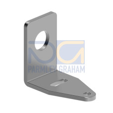 Bracket: Right-Angle for 12 threads, Material: 12 Gauge Stainless Steel, (+/-) 10 lateral movement, Holes accommodate #8 hardware