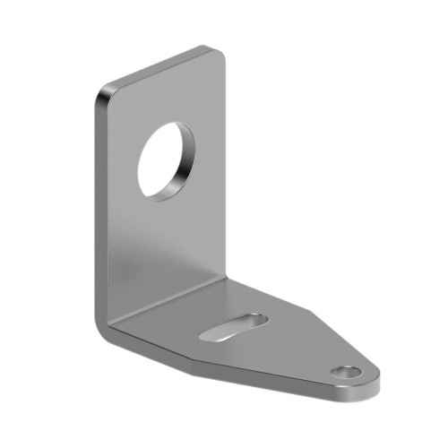 Bracket: Right-Angle for 12 threads, Material: 12 Gauge Stainless Steel, (+/-) 10 lateral movement, Holes accommodate #8 hardware