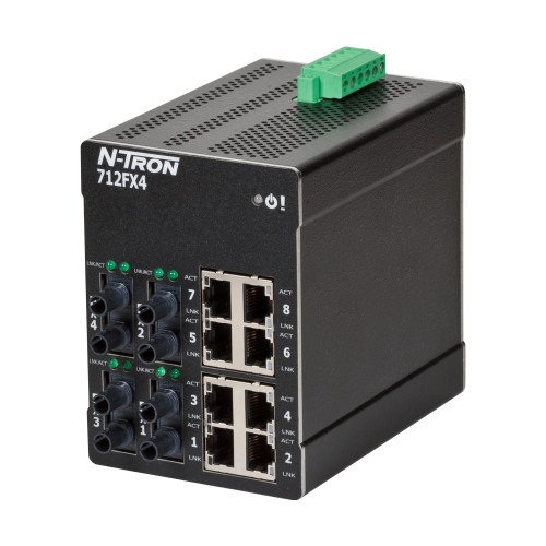 712FX4 Managed Industrial Ethernet Switch, ST 15km