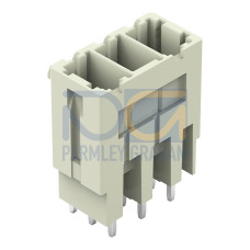 THT male header, 1.0 x 1.2 mm solder pin, straight, light gray