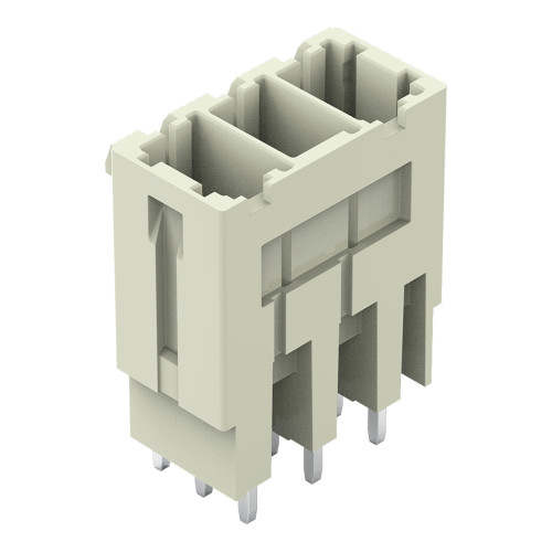 THT male header, 1.0 x 1.2 mm solder pin, straight, light gray