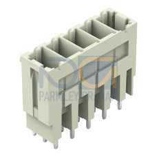 THT male header, 1.0 x 1.2 mm solder pin, straight, light gray