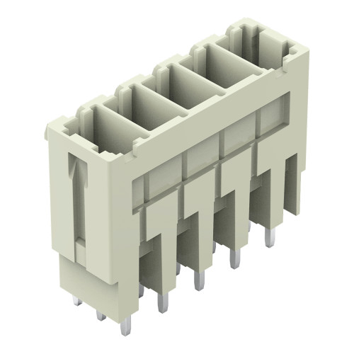 THT male header, 1.0 x 1.2 mm solder pin, straight, light gray