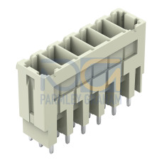 THT male header, 1.0 x 1.2 mm solder pin, straight, light gray