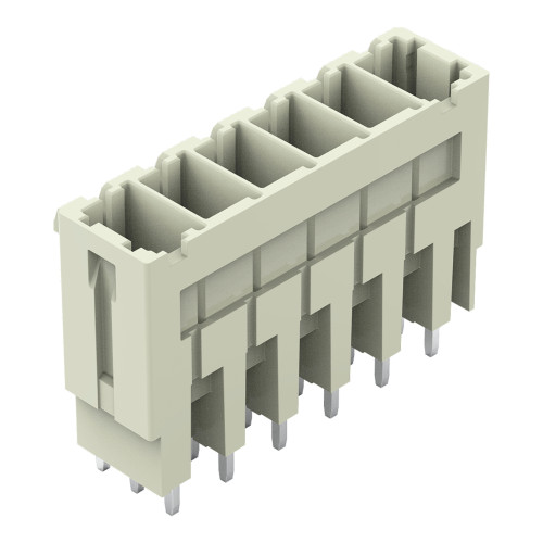 THT male header, 1.0 x 1.2 mm solder pin, straight, light gray