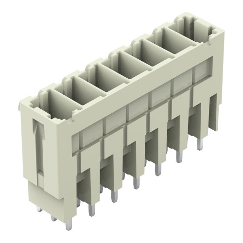 THT male header, 1.0 x 1.2 mm solder pin, straight, light gray