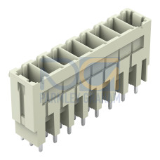 THT male header, 1.0 x 1.2 mm solder pin, straight, light gray