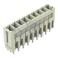 THT male header, 1.0 x 1.2 mm solder pin, straight, light gray