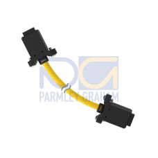 Cordset: Double Ended LS-Custom, 12-pin Straight Female, 12-pin Straight Female, 0.3 m 11x24 Yellow PVC Jacket, PVC Black