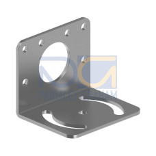Bracket: Right-Angle Mounting, Material: Sheet Steel with Zinc Plate Clear Chromate Finish, Curved Mounting Slot for Versatility/Orientation