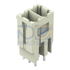 THT male header, 1.0 x 1.2 mm solder pin, straight, light gray