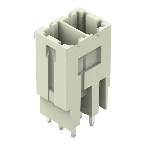 THT male header, 1.0 x 1.2 mm solder pin, straight, light gray