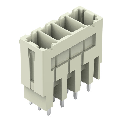 THT male header, 1.0 x 1.2 mm solder pin, straight, light gray