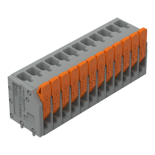 PCB terminal block, lever, 1.5 mm&sup2;, gray