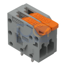 PCB terminal block, lever, 1.5 mm&sup2;, gray