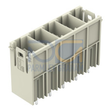 THT male header, 1.2 x 1.2 mm solder pin, straight, light gray