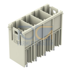 THT male header, 1.2 x 1.2 mm solder pin, straight, light gray