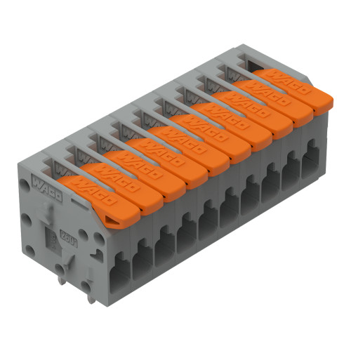 PCB terminal block, lever, 1.5 mm&sup2;, gray