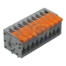 PCB terminal block, lever, 1.5 mm&sup2;, gray