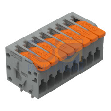 PCB terminal block, lever, 1.5 mm&sup2;, gray