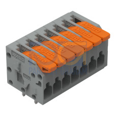 PCB terminal block, lever, 1.5 mm&sup2;, gray