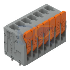 PCB terminal block, lever, 1.5 mm&sup2;, gray