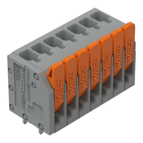 PCB terminal block, lever, 1.5 mm&sup2;, gray