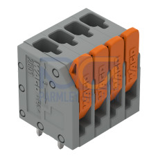 PCB terminal block, lever, 1.5 mm&sup2;, gray