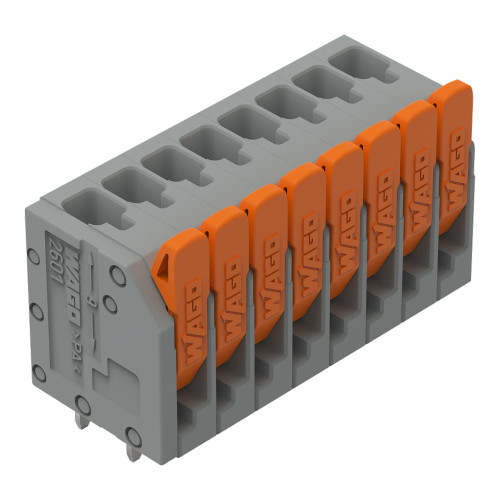 PCB terminal block, lever, 1.5 mm&sup2;, gray