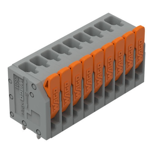 PCB terminal block, lever, 1.5 mm&sup2;, gray