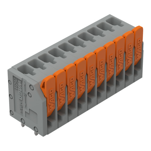 PCB terminal block, lever, 1.5 mm&sup2;, gray