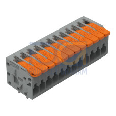 PCB terminal block, lever, 1.5 mm&sup2;, gray