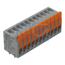 PCB terminal block, lever, 1.5 mm&sup2;, gray