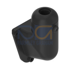 Bracket: Indicator Light Mounting, Right-Angle, Fits 1/2 in NPSM Pipe, Color: Black