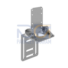 Bracket: Two piece Universal Swivel, 300 series stainless steel, Used with limit-switch style sensors, Hardware included