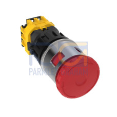 SSA-EB1 Panel-mount Emergency Stop Push Button, Lockable Illuminated (PUSH ON) 44 Actuator, Contacts: 2NC/1NO, Screw Terminals, 30 mounting hole