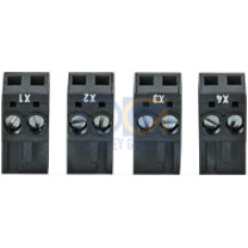 Set of spare plug-in terminals, screw terminal, PU = each 1 piece X1,X2,X3, X4, 2-pin, for 12.5 mm housing.