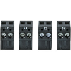 Set of spare plug-in terminals, screw terminal, PU = each 1 piece X1,X2,X3, X4, 2-pin, for 12.5 mm housing.