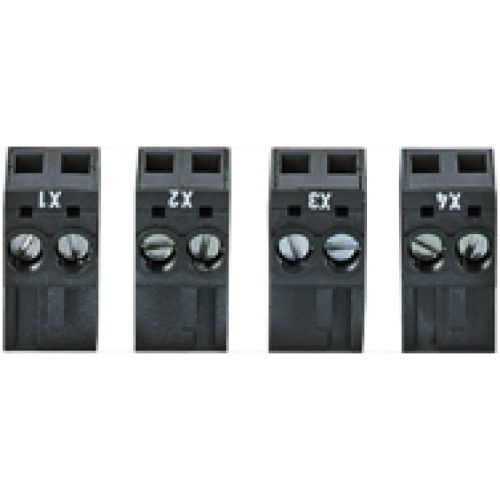 Set of spare plug-in terminals, screw terminal, PU = each 1 piece X1,X2,X3, X4, 2-pin, for 12.5 mm housing.